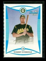 2008 Topps 1ST Bowman Baseball Trading Card BP86 Tommy Everidge Oakland A&#39;s - £3.29 GBP