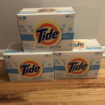 (3) Tide Free &amp; and Gentle Powder Laundry Detergent 40 Loads New boxes - £165.59 GBP