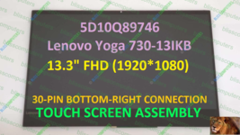 Replacement Lenovo 13.3&quot; Yoga 730 730-13IKB LCD LED Display Touch Screen - £94.27 GBP