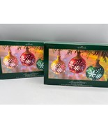 Hallmark Illuminations Snowflake Snowballs Ornaments 6 Pc LED Light - $26.03