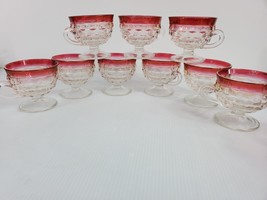 Vintage Tiffin Franciscan King&#39;s Crown Ruby Flashed Juice Glass 4.25” - £4.71 GBP