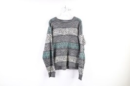 Vintage 90s Coogi Style Womens Large Ed Bassmaster Knit Mom Crewneck Sweater - £35.57 GBP