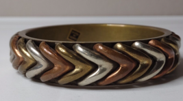 Vintage Made In India Multi Tone Metal Bangle  - £23.90 GBP