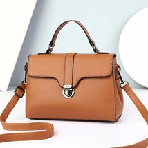 Fashion Small Square Bag Female  Lychee Pattern Casual Simple One Shoulder Hand- - £33.18 GBP