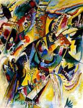 Gorge Improvisation 8.5x11&quot; Photo Print Wassily Kandinsky Abstract Painting Art - £6.13 GBP