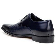 Belvedere Studio Men's Dress Shoes Alexander Deerskin Leather Navy image 4