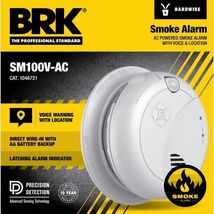 BRK Voice and Locatio Hard-Wired w/Battery Back-up Photoelectric Smoke D... - $35.95