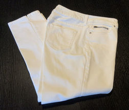 chico’s PLATINUM DENIM White Cotton Spandex Jeans/Pants Sz. 1.5 (10) Zip Pocket - £19.10 GBP