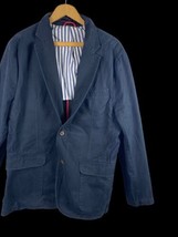 Stafford Prep Blazer Jacket Size Large Mens Navy Dark Blue Chino Cotton ... - £43.53 GBP