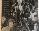 Vintage Elvis Presley Magazine Pinup picture Elvis In Black Leather - £3.93 GBP