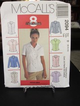 McCalls 2094 Misses Tops Pattern - Size 8/10/12 Bust 31.5 to 34 Waist 24 to 26.5 - $7.91