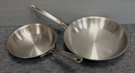 Viking Culinary 5-ply 10” &amp; 8” Skillet Fry Pan Set - 18/8 Stainless - No Lid - £98.28 GBP