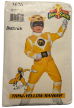 Butterick Sewing Pattern 3676 Yellow Power Ranger Halloween Costume Kids S-L UC - £20.03 GBP