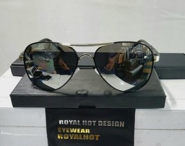 Unisex Aviator Sunglasses 60mm Polarized reflective  100%UV metal frame Black - £29.15 GBP