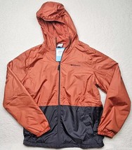 Columbia Men&#39;s Center Ridge Fleece Lined Windbreaker Small Orange Black NWT - $39.59