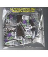 SRN 25 Bags Of Purple Blue Butterfly Bush Seed Labeled Favors Garden - $23.27