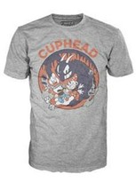 Cuphead Indie Video Game with Mugman Devil Art Image Gray T-Shirt NEW UN... - $17.41+