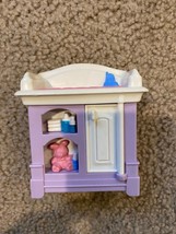 Fisher-Price Loving Family Dollhouse Baby Changing Table for Nursery Purple 1999 - £4.71 GBP