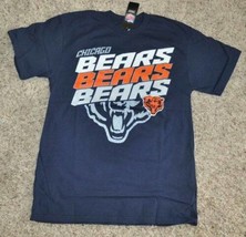 Mens Shirt NFL Football Chicago Bears Blue Short Sleeve Tee-size M 38-40&quot; - $16.83