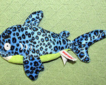 10&quot; AURORA WORLD FANTA SEA LIFE BLUE SHARK BLACK SPOTS GREEN STUFFED ANI... - £8.63 GBP