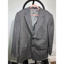 Meeting Street Gray Herringbone Tweed Blazer 46R, Lambswool Coat Jacket,... - $24.75
