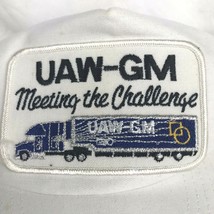 GM UAW Patch Strapback Trucker Hat Cap 80s Semi Truck Big Rig General Mo... - $28.95