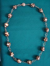 Vintage Necklace Mottled Brown Beads - £7.04 GBP