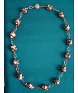 Vintage Necklace Mottled Brown Beads - $9.00