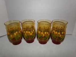 Vintage Libbey Drinking Glasses Set Of 4 - £18.36 GBP