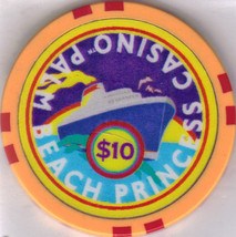 PALM BEACH PRINCESS Casino $10 Chip - £11.75 GBP