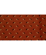 Fabric Michael Miller NEW Fat Qtr Dark Brown Tan Design on Saddle Brown ... - $2.55