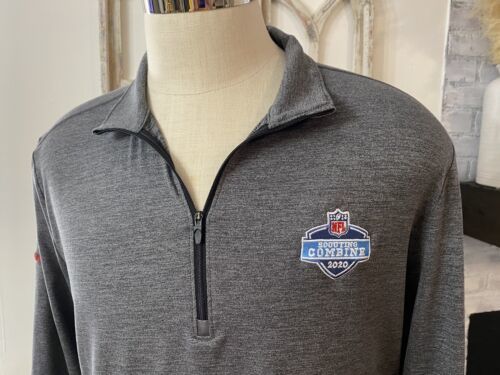 Ogio Men's 2020 NFL Scouting Combine 1/4 Zip Gray Pullover Jacket Fitness LG - $49.49