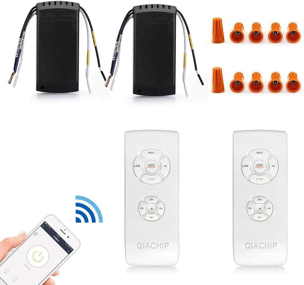 Qiachip Upgraded Wifi Universal Ceiling Fan Light Remote Control Kit Wit... - $55.88