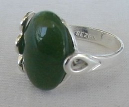 Green silver ring - £19.40 GBP