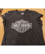 Harley Davidson Motorcycle Wounded Warrior Project Black T Shirt Lrg Womans - $16.70