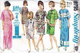 ‌Misses&#39; JIFFY ROBE Vtg 1966 Simplicity Pattern 6795 Size 10 - £9.59 GBP