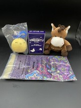 Little Brownie Girl Scout Horse WOW Butterfly Mini Plush Bandana Lights LOT 4 - $17.81