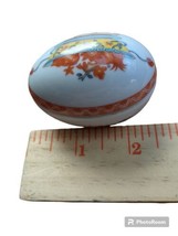 VINTAGE #29 Bernardaud Limoges Porcelain Fou Tcheou Flower Egg Shape Trinket Box - £19.91 GBP