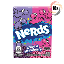 18x Packs Nerds Grape &amp; Strawberry Flavor Tangy Crunchy Candy | 1.65oz - £29.12 GBP
