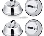 6.5In Cheese Melting Dome, Stainless Steel Small Round Basting Steaming ... - £26.63 GBP