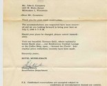 Hotel Mueblebach Kansas City Missouri 1949 Reservation Letter and Guest ... - $17.82