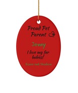 Personalizable pet parent red ornament, pet names, Christmas holiday gif... - €16,46 EUR