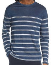 Vince  Blue White Stripes 100%Linen Men&#39;s Knitted Sweater Size XL - $110.92