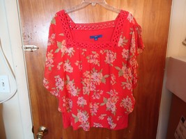Apt.9 XXL Red Multi Color Floral Top / Undershirt &quot; BEAUTIFUL TOP &quot; - £13.98 GBP