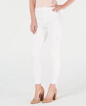 Spanx Jeans Womens Medium White Pull On Denim Legging Distressed Stretch - $39.60