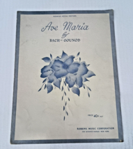 Vintage 1942 Ave Maria (Bach-Gounod) Sheet Music Robbins Royal Edition - £3.86 GBP