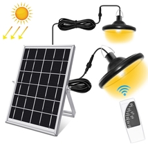 2 in 1 Smart Induction Indoor/Outdoor Solar Panel 2 Chandeliers Warm Light IP65 - £117.95 GBP