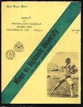 Colorado Mines vs Highlands University NCAA Football Game Program 10/18/1969-... - £66.03 GBP