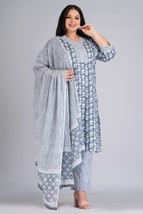 Indian Style Cotton Kurti Pant And Dupatta, Women Dress, Ready To wear Kurti - £18.57 GBP+