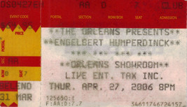 Engelbert Humperdinck The Orleans 2006 Ticket Stub - £3.95 GBP